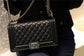 Chanel Leboy 25-黑色胎牛皮-復古銀扣