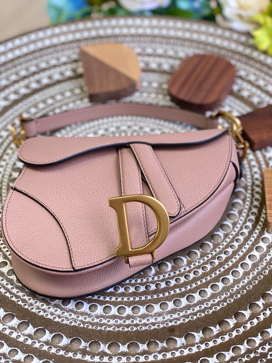 Dior Saddle 馬鞍包-手掌紋-小號棕紅色-19.5cm
