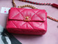 Chanel 19Bag-小號桃紅色