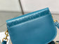 Dior Bobby-中號22cm-深海藍牛皮
