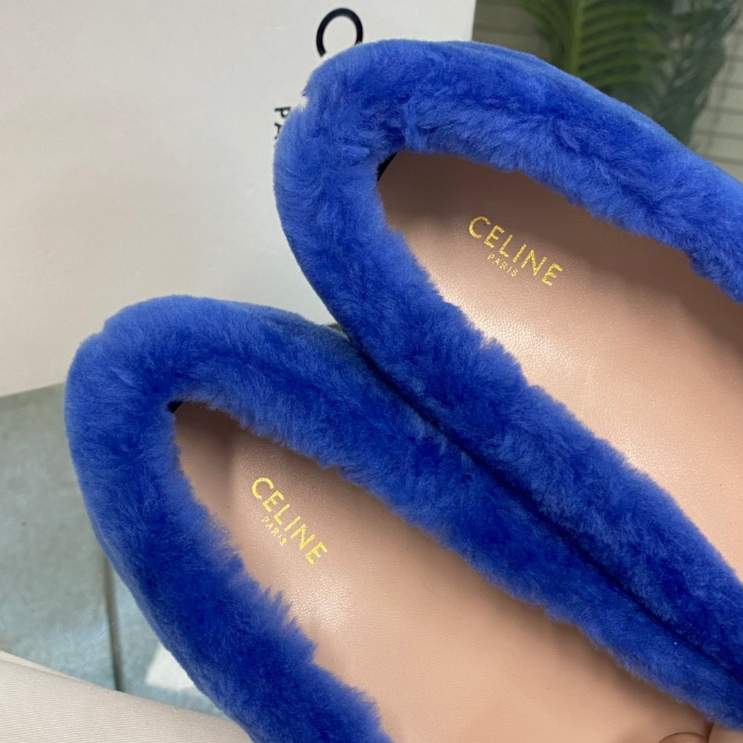 賽C家-22fw 秋冬新款小羊毛樂福鞋 凱旋門小吊墜