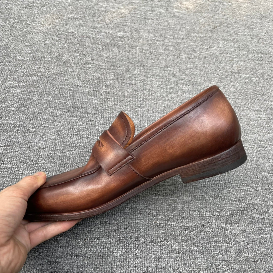 Sal-水洗工藝 皮鞋 咖色