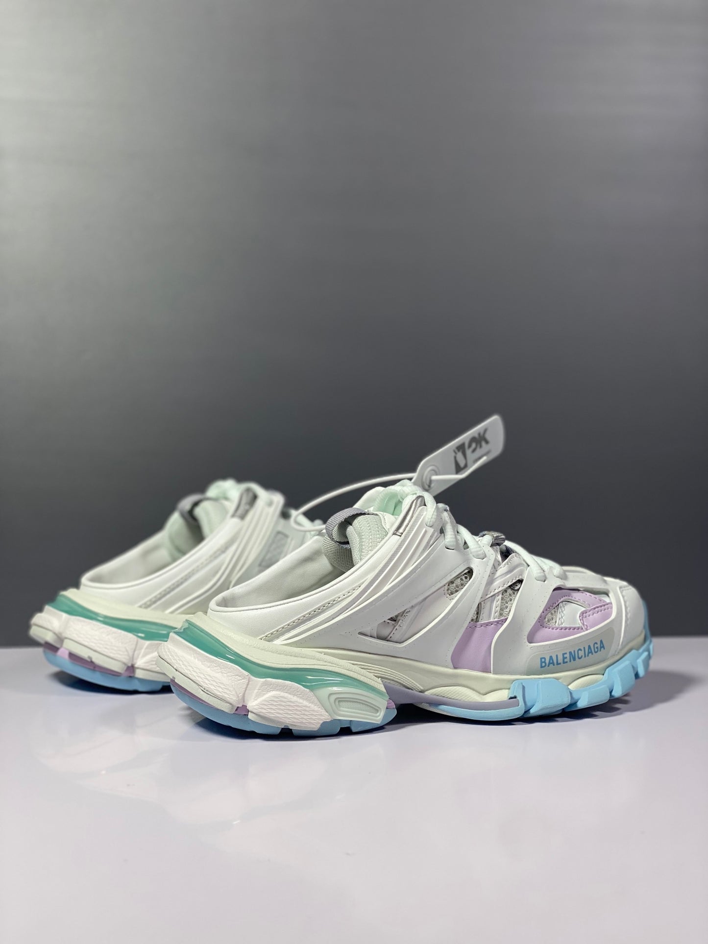 巴黎世-情侶款-3.0 半拖 Sneaker Tess s.Gomma MAILLE WHITEORANGE