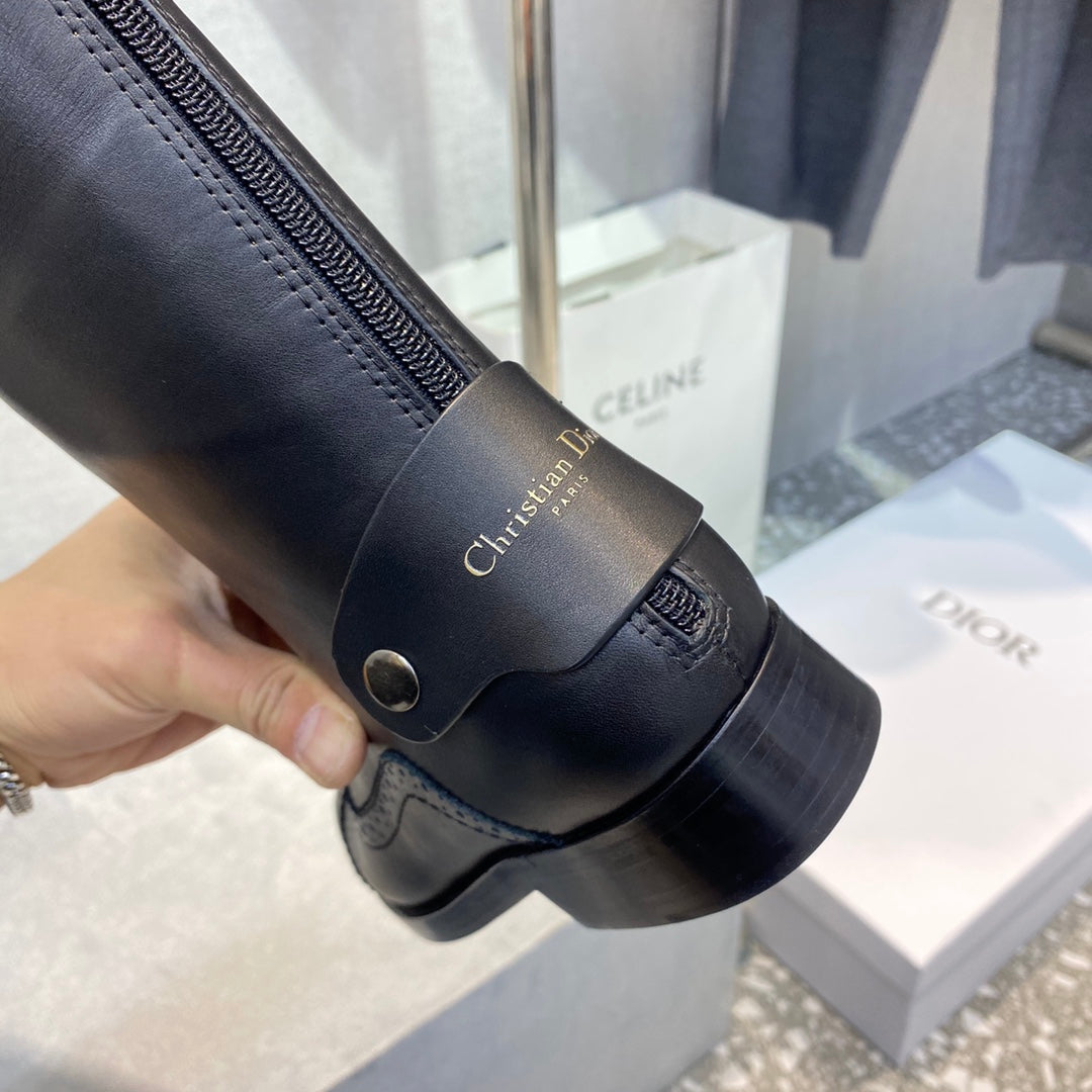 迪D家-2022秋冬新品 騎士靴 黑色
