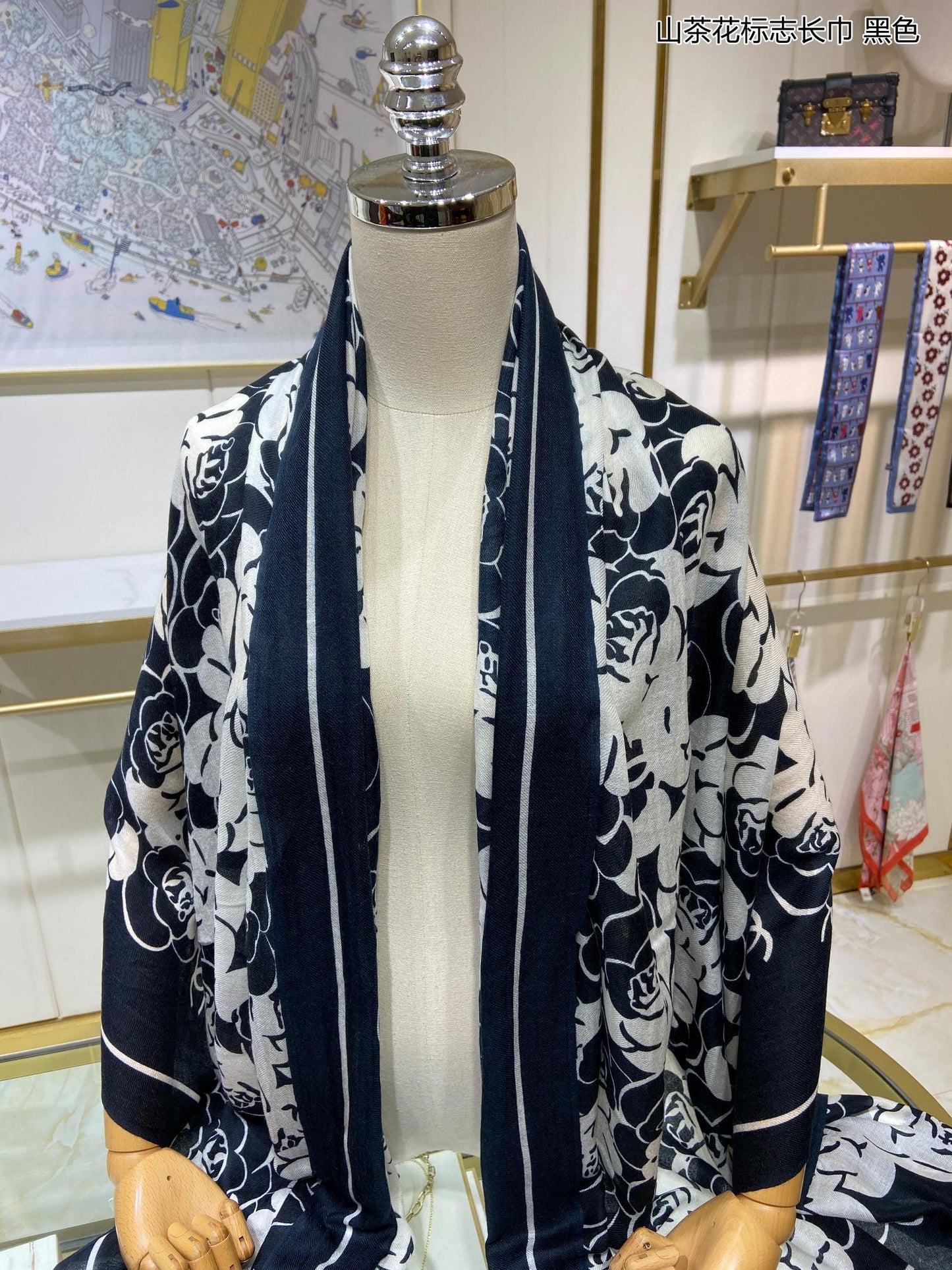 小香家-山茶花長圍巾 110*200cm 100%頂極羊絨