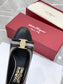 Salvatore Ferragamo鞋-菲拉格慕 VARA蝴蝶結 拼接低粗跟鞋