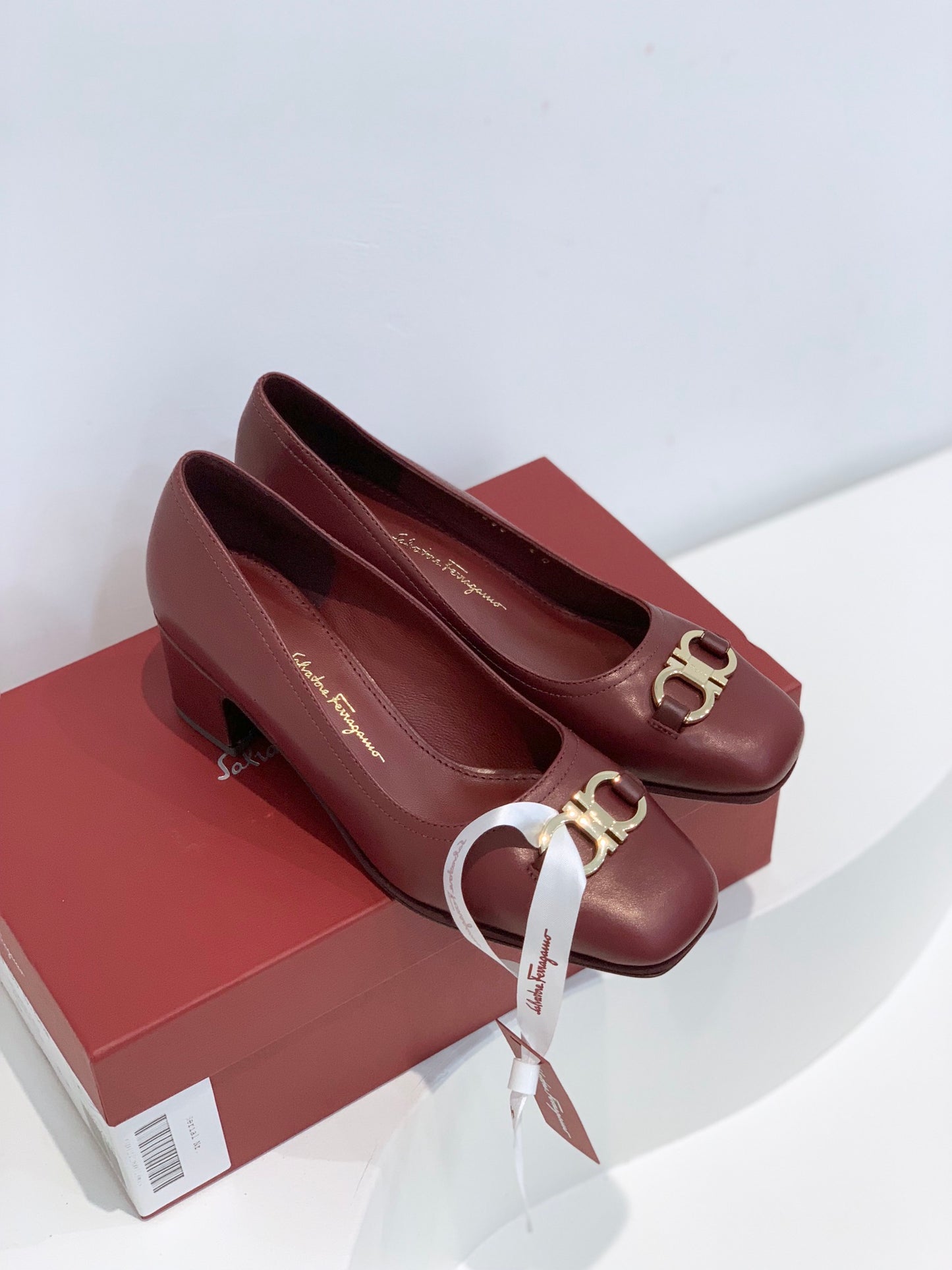Salvatore Ferragamo鞋-菲拉格慕 馬蹄扣 小方頭 低跟鞋