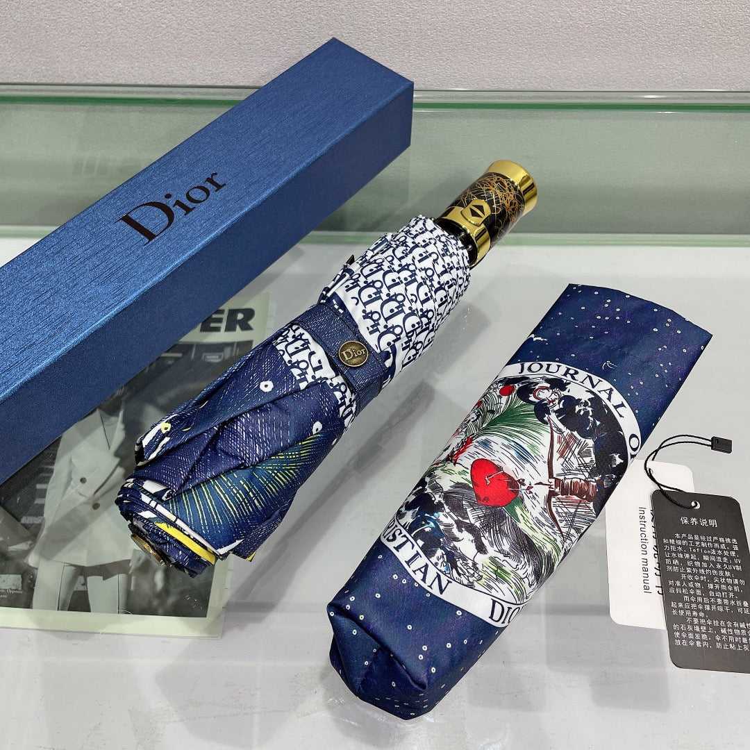 DIOR-雨傘-牛仔藍