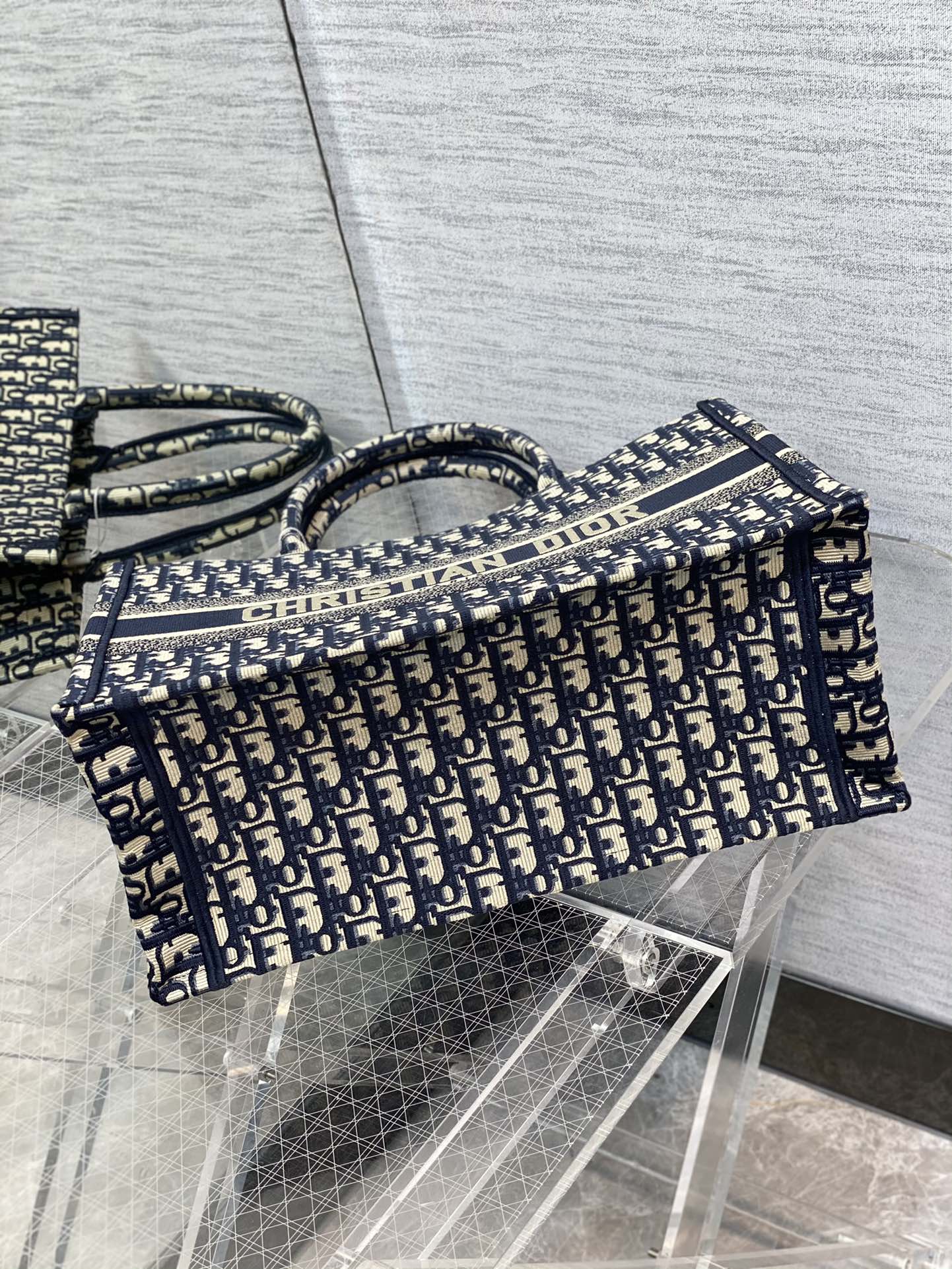 Dior Book Tote-小號36.5cm-深藍老花