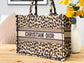 Dior Book Tote-小號36.5cm-豹紋刺繡