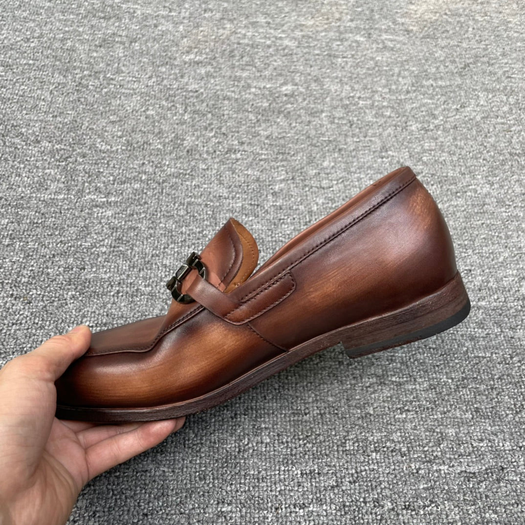 Sal-水洗工藝 皮鞋 咖色