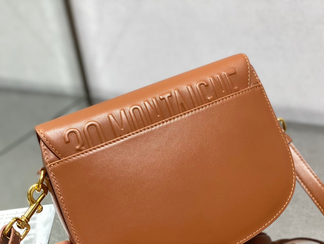 Dior Bobby-中號22cm-棕色牛皮
