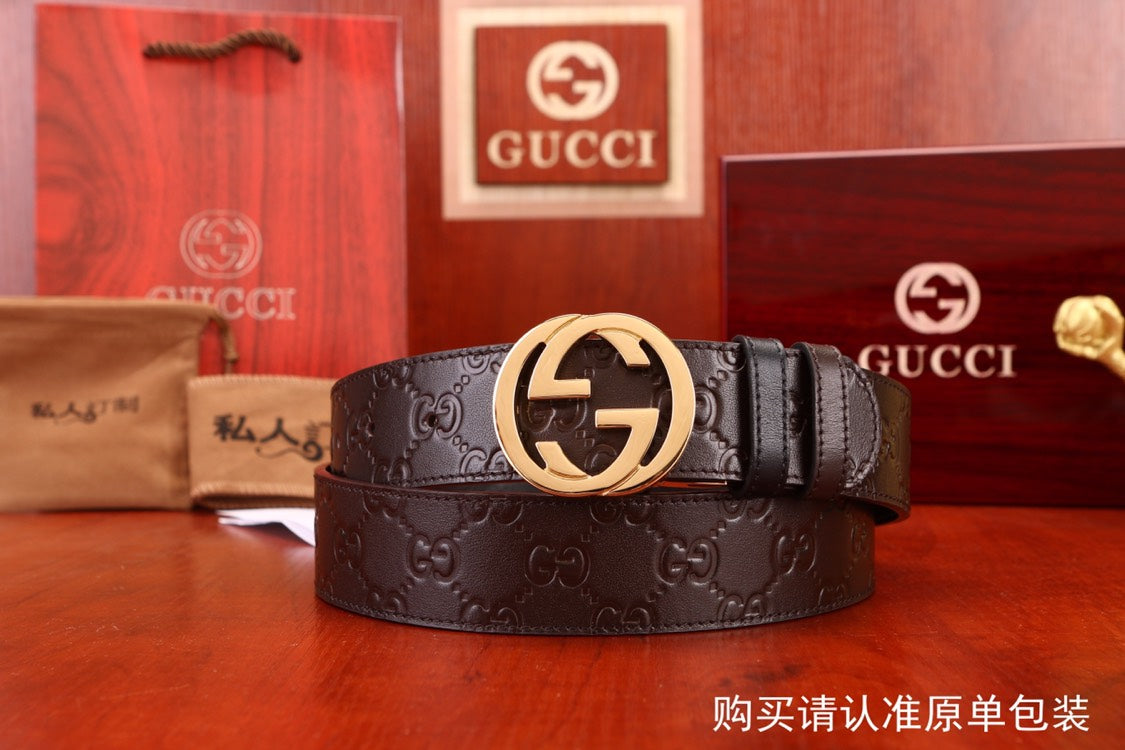 古G家-皮帶-3.7cm-男款