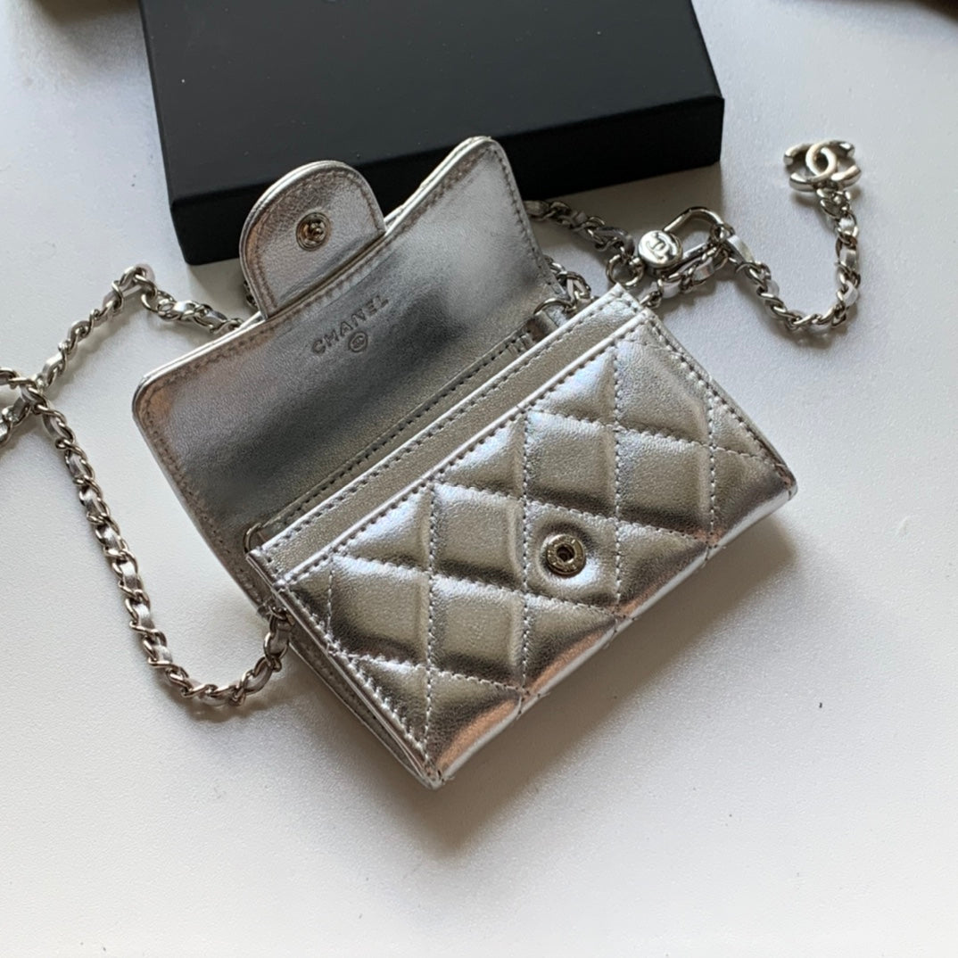 Chanel CF 鏈條零錢卡包