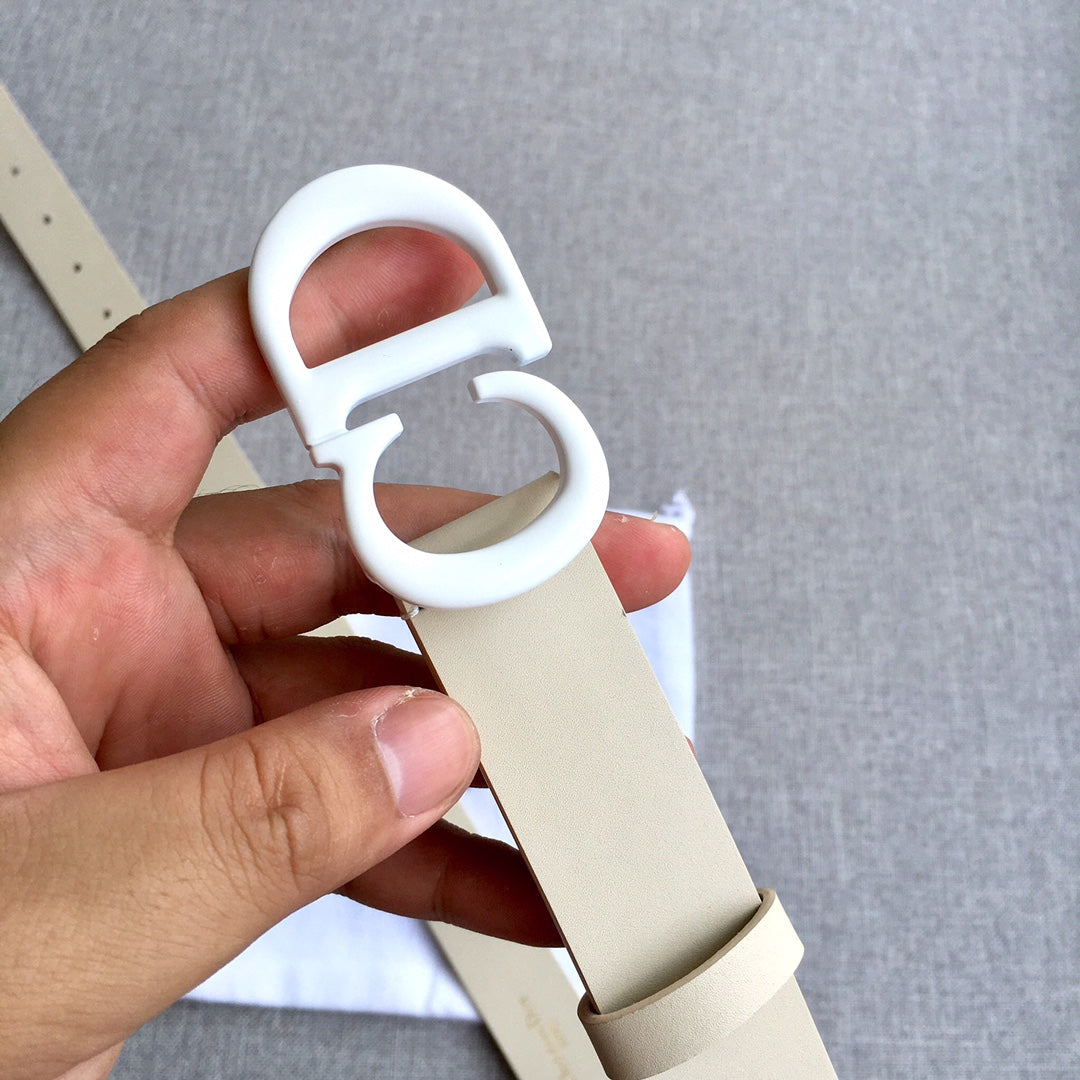 迪D家-米色皮帶-3.0cm