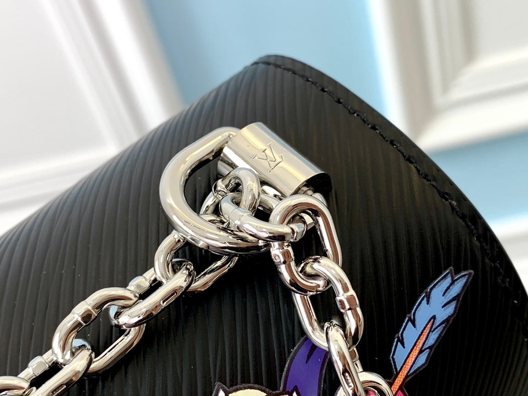50282 路L家-Twist 中號 Tattoo 手袋 黑燕子