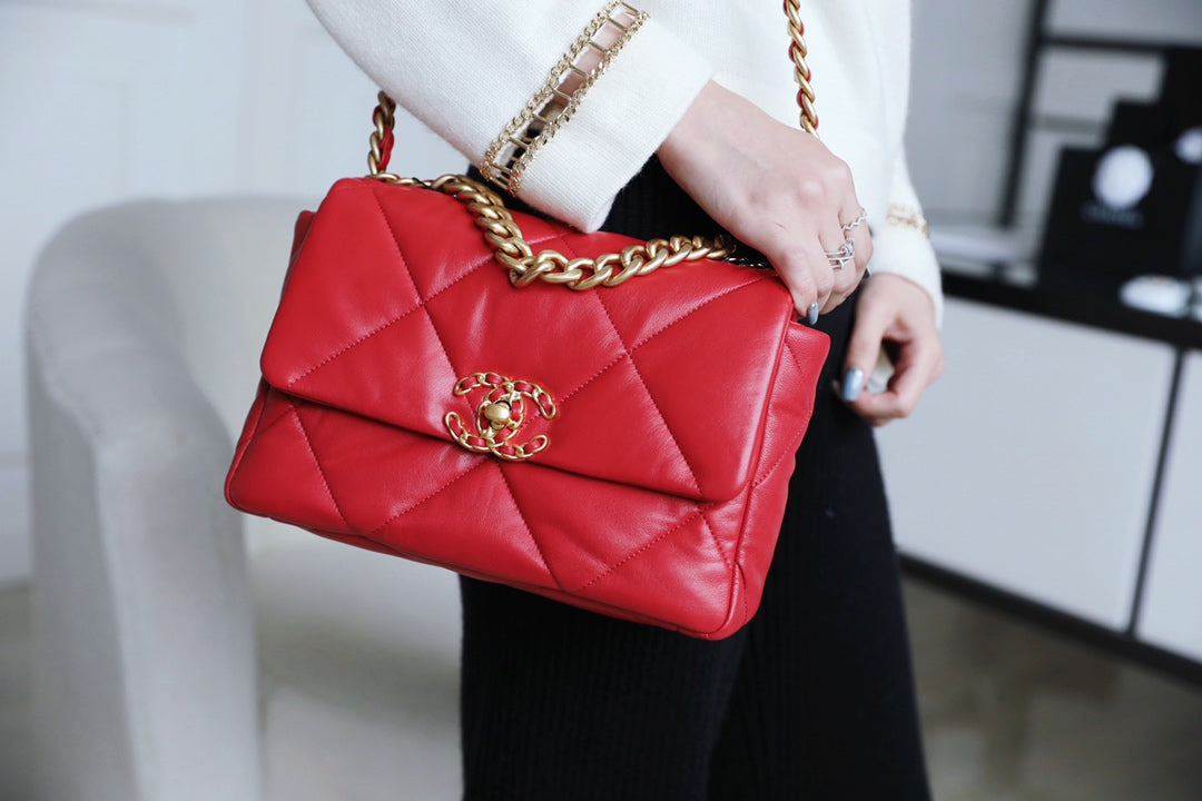 Chanel 19Bag-小號紅色