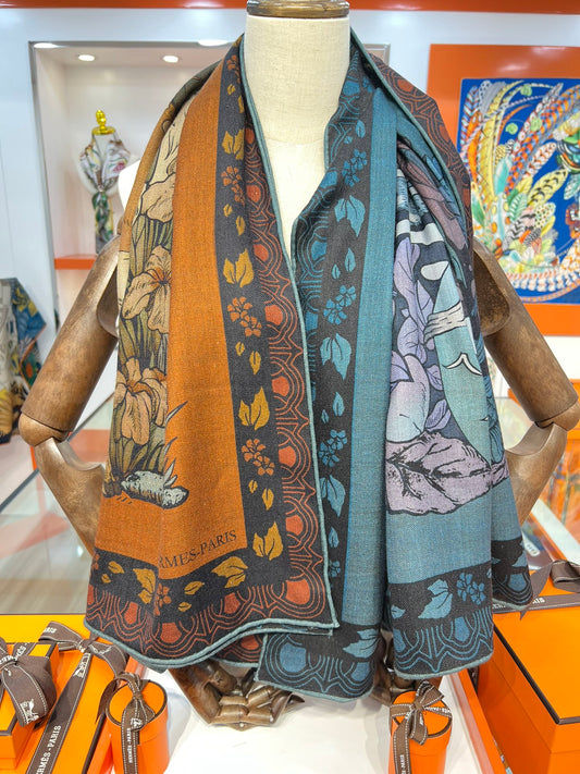 小愛款-雙面絲絨大方巾 140cm