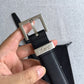 聖Y羅-黑色銀扣皮帶-3.0cm