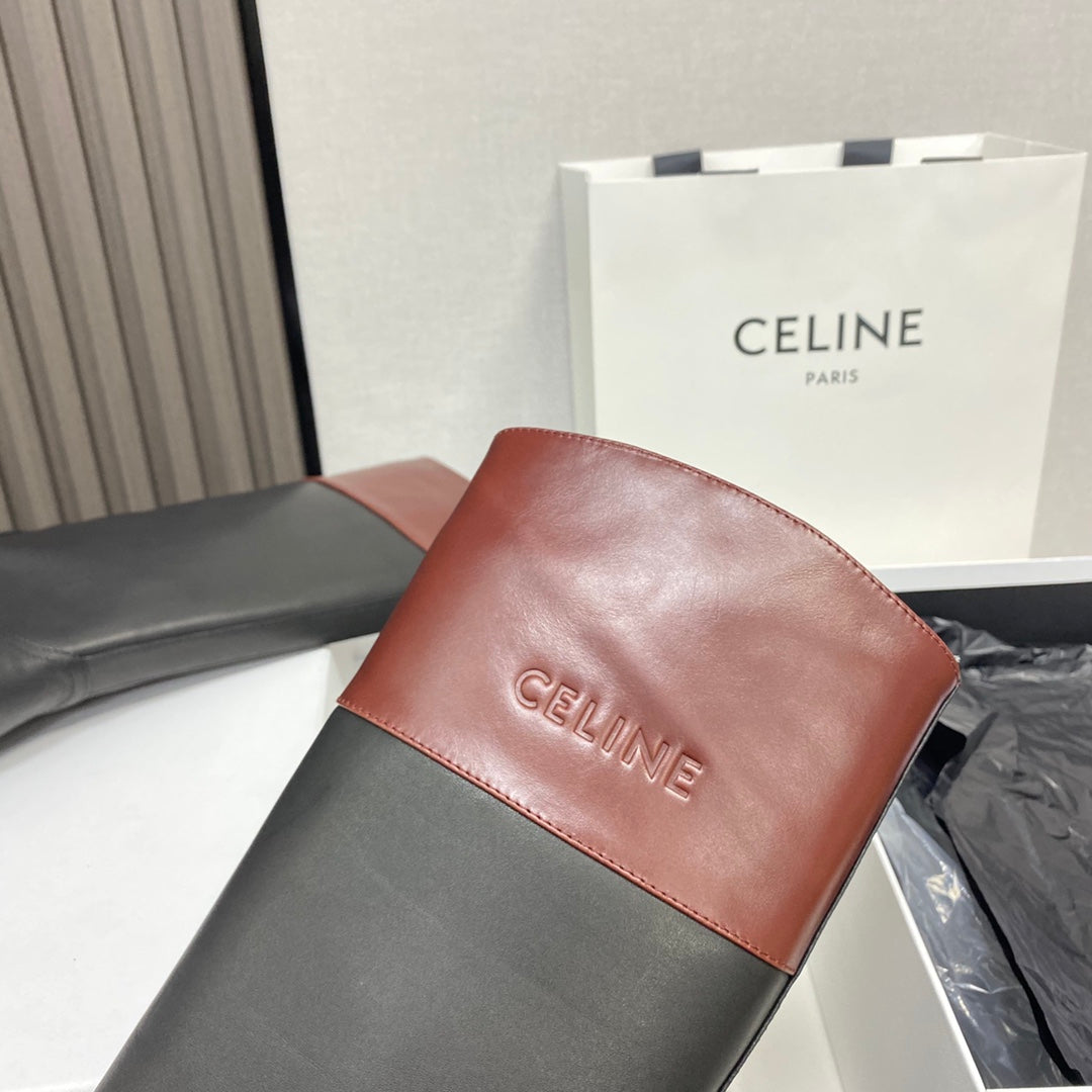 賽C家-2022新款騎士靴-蠟感胎牛皮 楊冪同款 （尺碼35-39，40訂製）