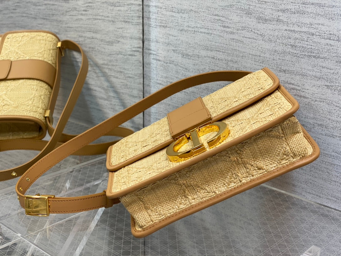 Dior-蒙田包 30系列 手工草編
