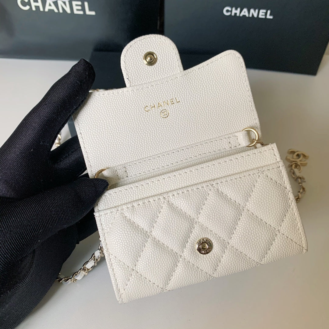 Chanel CF 鏈條零錢卡包