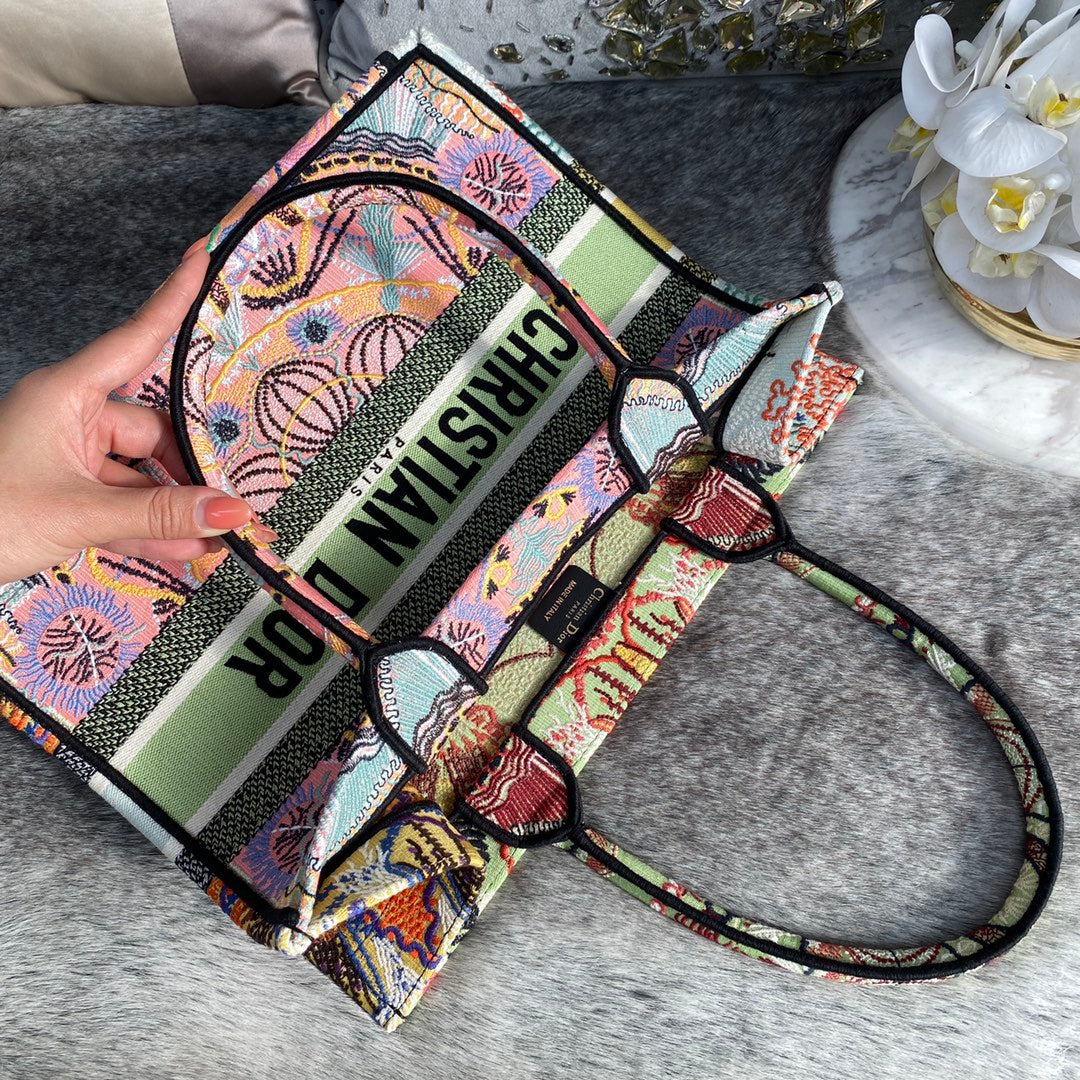 Dior Book Tote-小號36.5cm-多色花朵