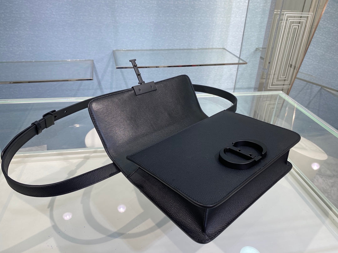 Dior 蒙田 30 Montaigne系列-24cm-磨砂扣-黑