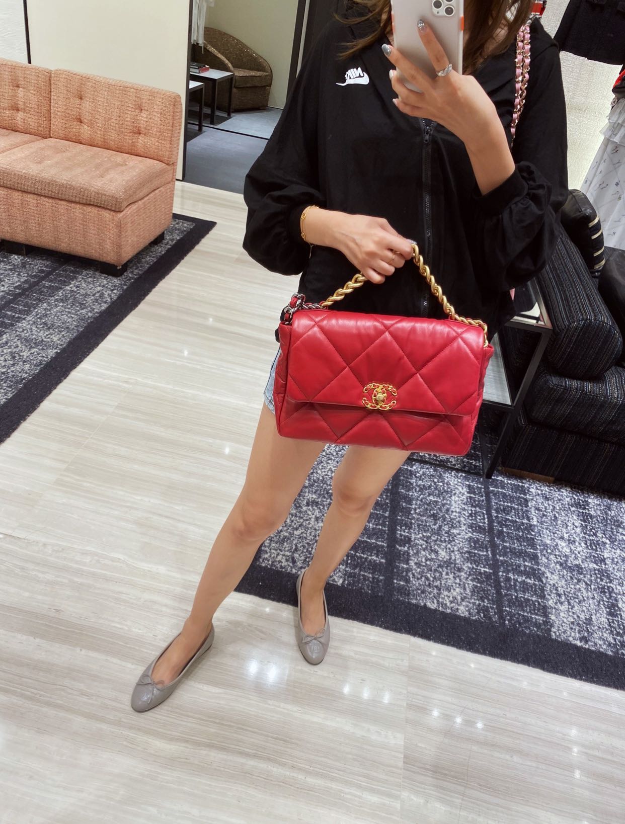 Chanel 19Bag-中號紅色
