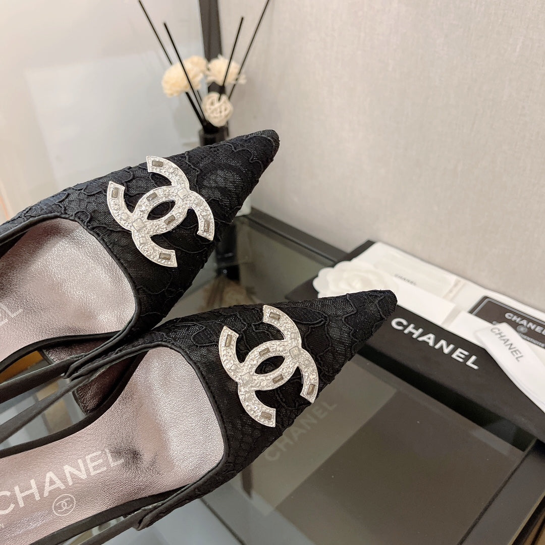 小香家-水鑽扣高跟鞋 中古系列 6.5cm