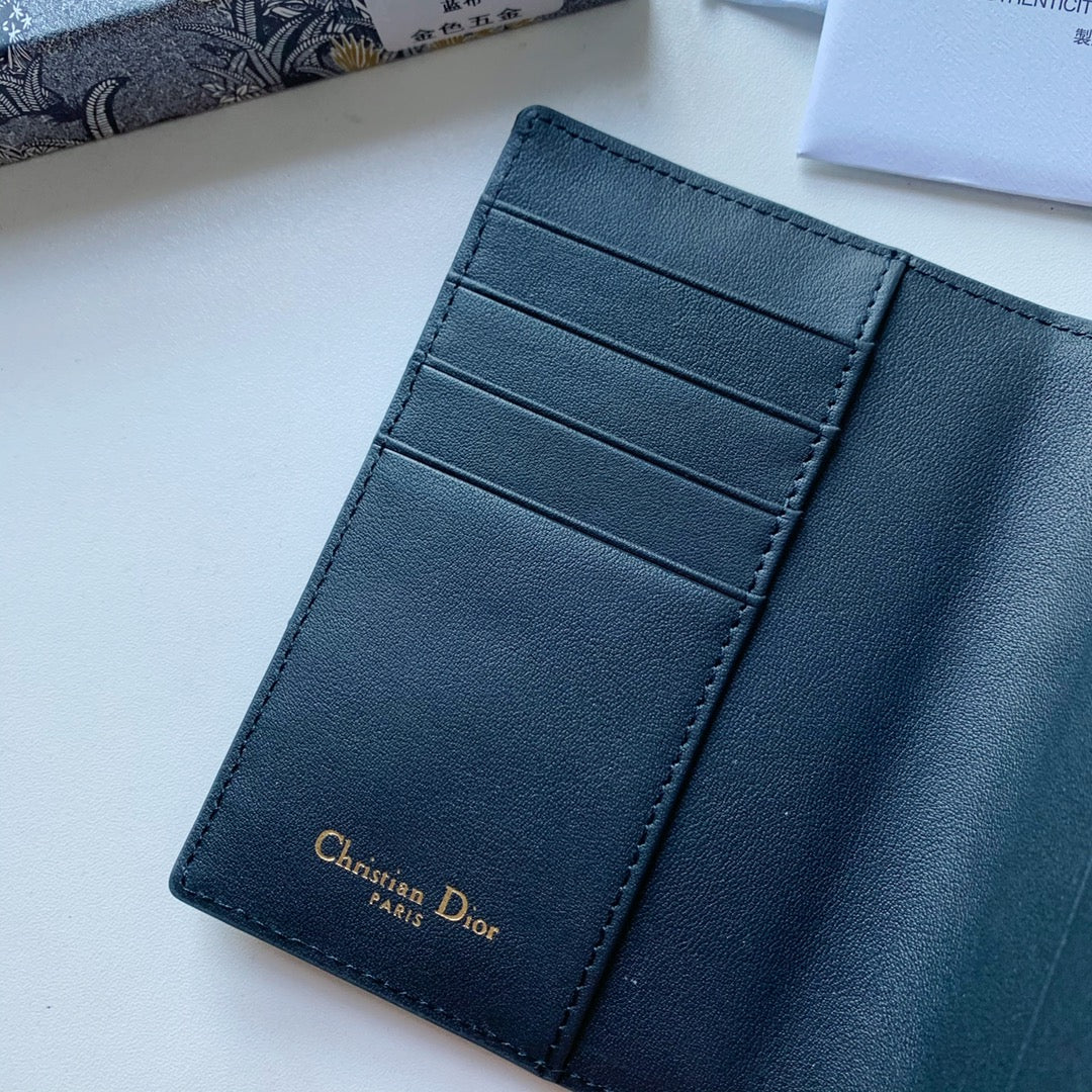 Dior 帆布老花護照夾