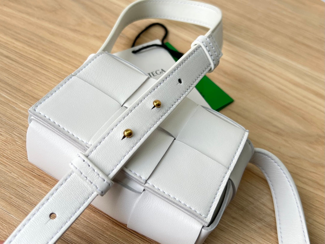 B編織-羊皮方格 Mini cassette Bag 迷你編織包 12x8x4cm