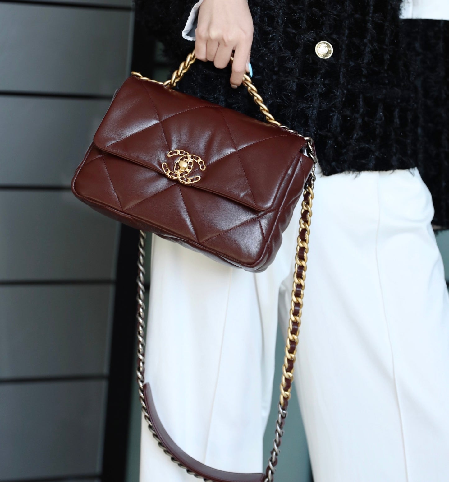 Chanel 19Bag-小號深棗紅