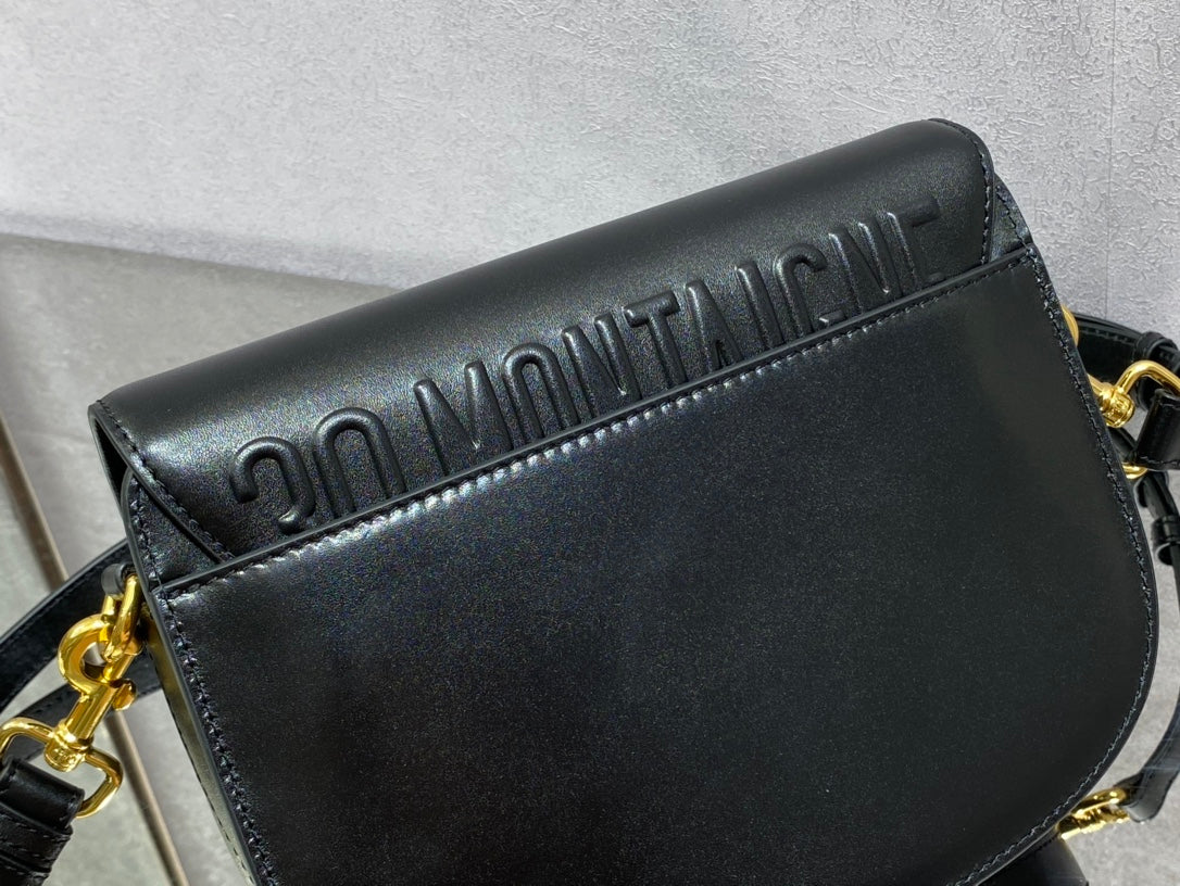 Dior Bobby-中號22cm-黑色牛皮