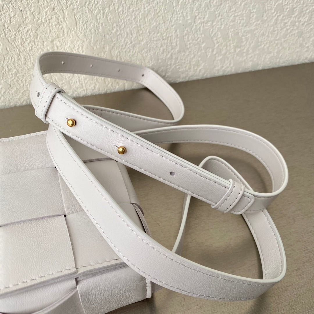 B編織-羊皮方格Mini cassette Bag 迷你編織包 12x8x4cm