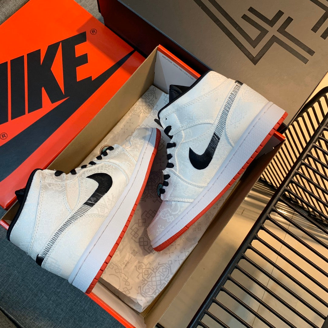 N1K-Air Jordan AJ1 高筒板鞋 休閒鞋 白色