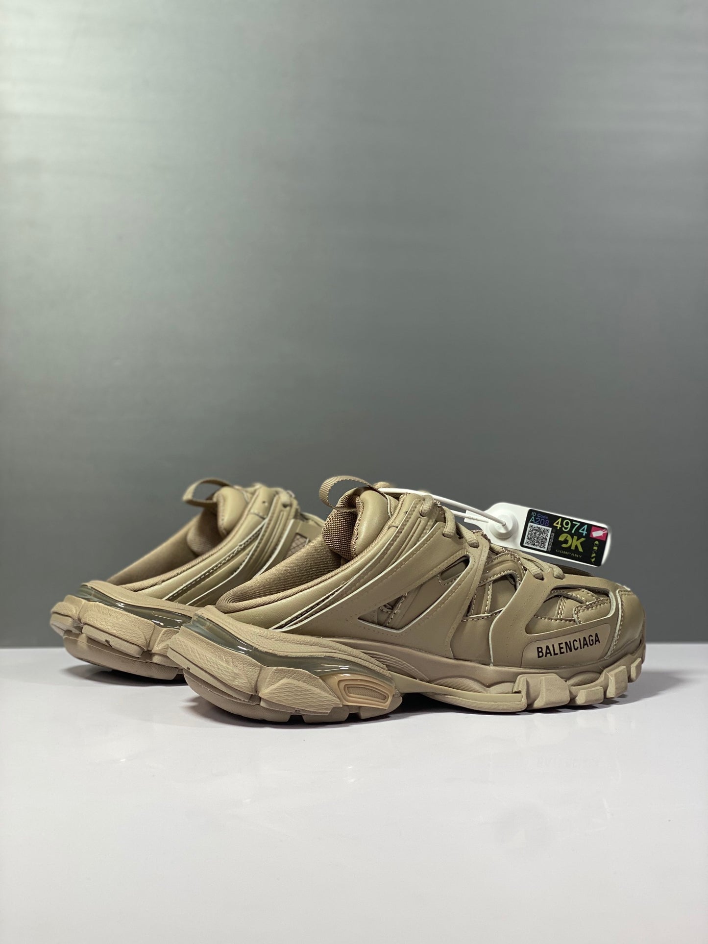 巴黎世-情侶款-3.0 半拖 Sneaker Tess s.Gomma MAILLE WHITEORANGE