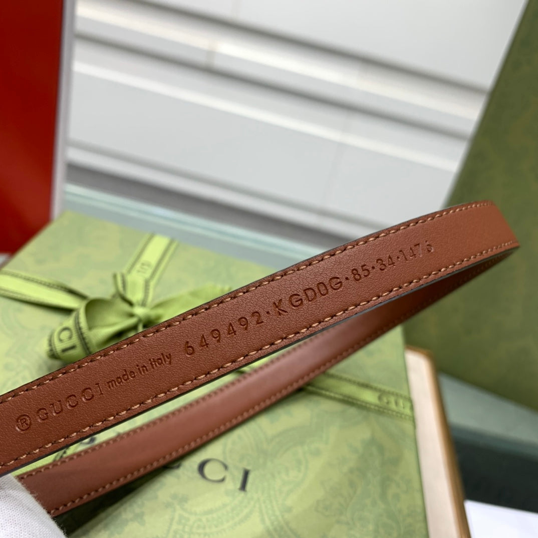 古G家-咖色皮帶-1.5cm