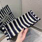 Dior Book Tote-大號41.5cm-深藍條紋