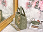 Dior-Mini Lady Dior手袋-三格黛妃-17cm-抹茶綠金扣