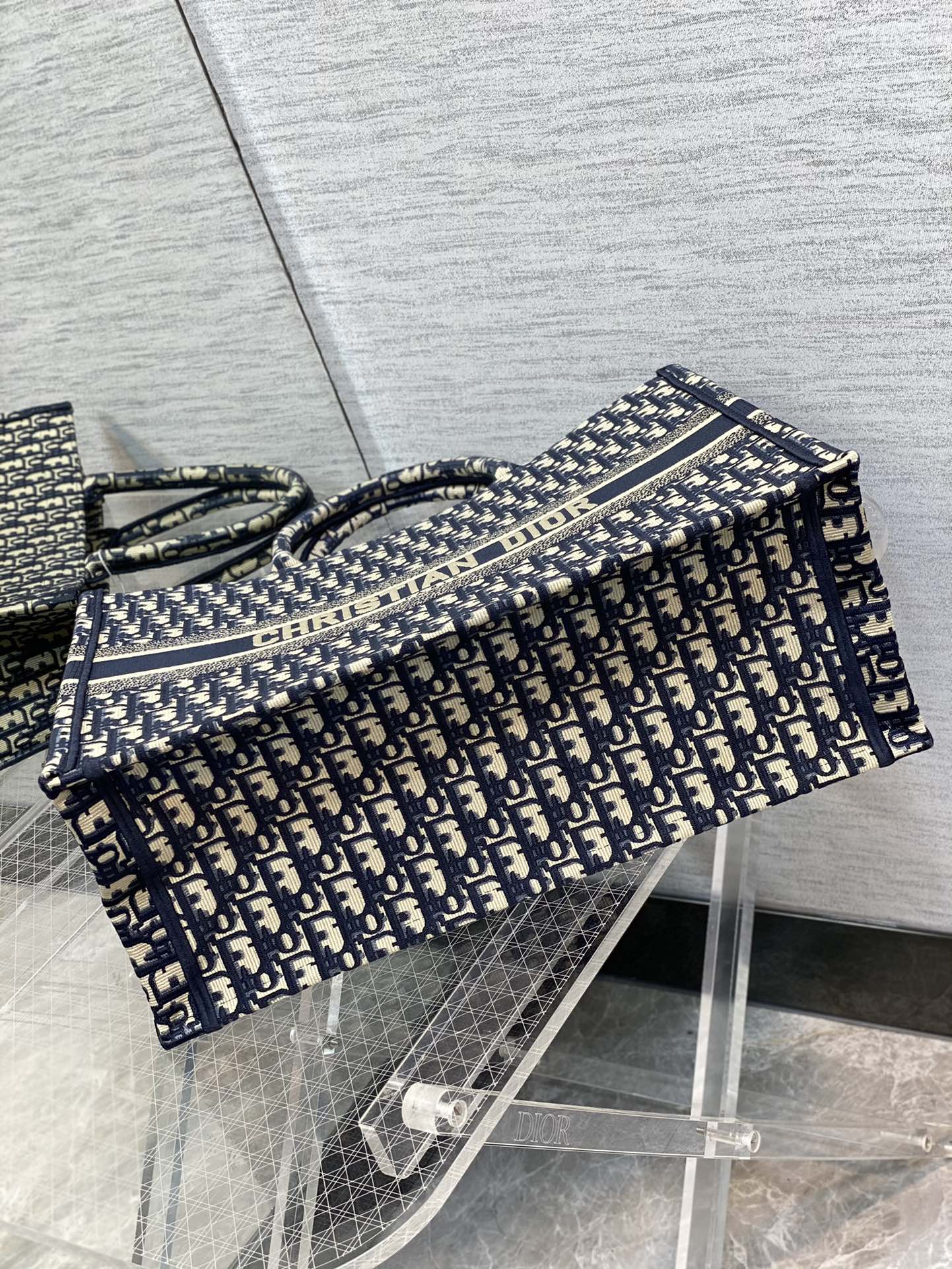 Dior Book Tote-大號41.5cm-深藍老花