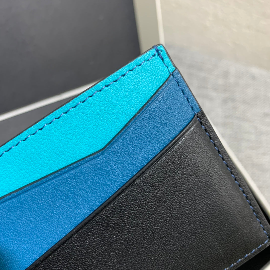 Loewe Plain Card Holder 多色拼接皮革卡包