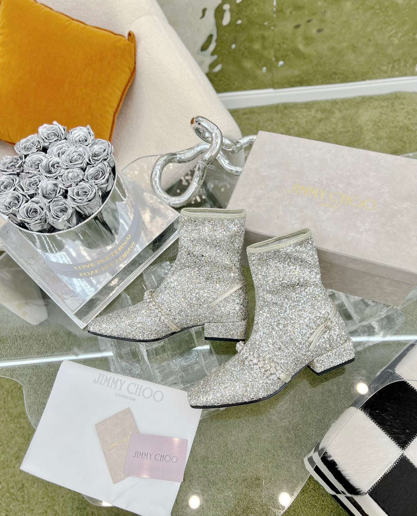 JC傑米-2022春夏新款 水鑽彈力裸靴