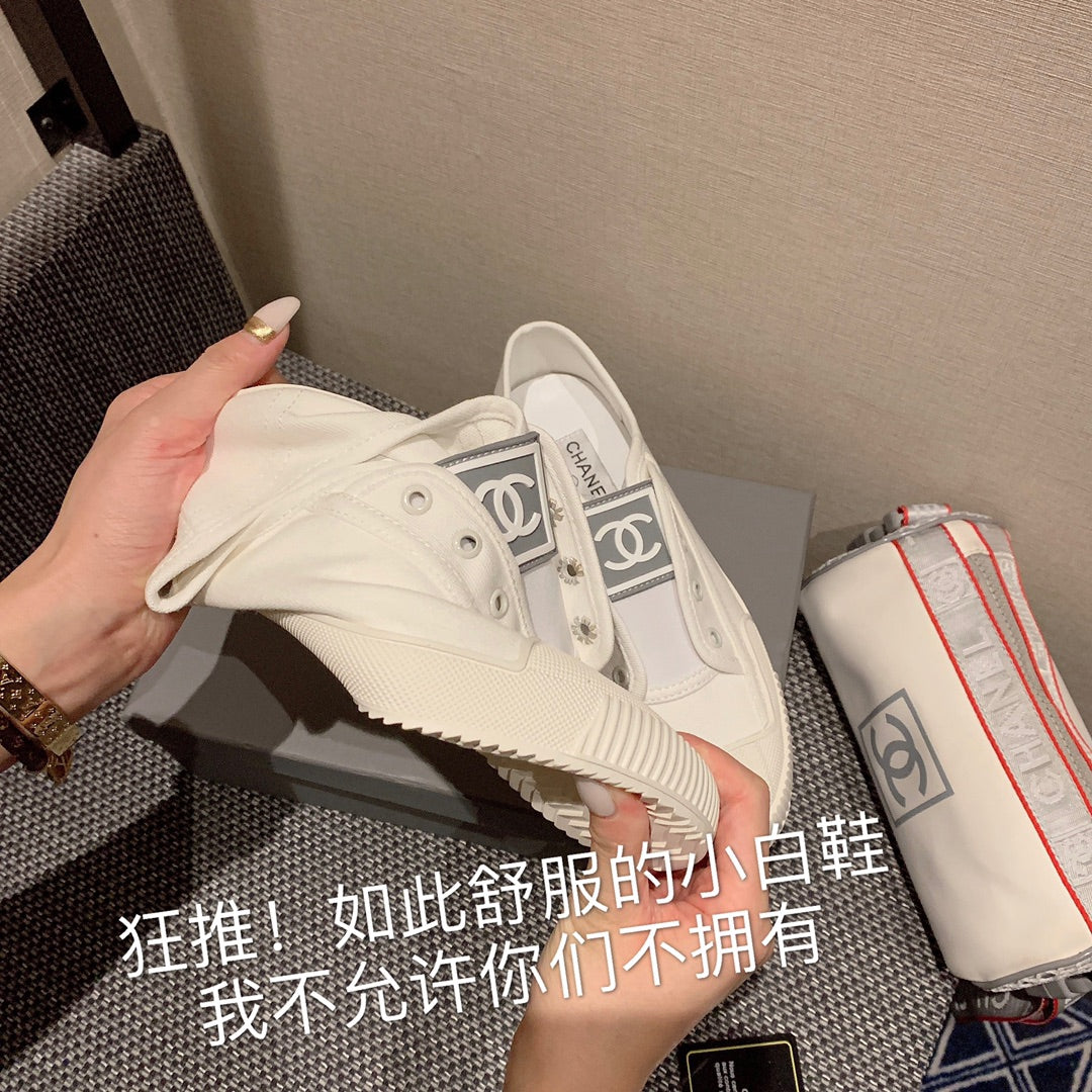 小香家-vintage 中古帆布鞋 白色
