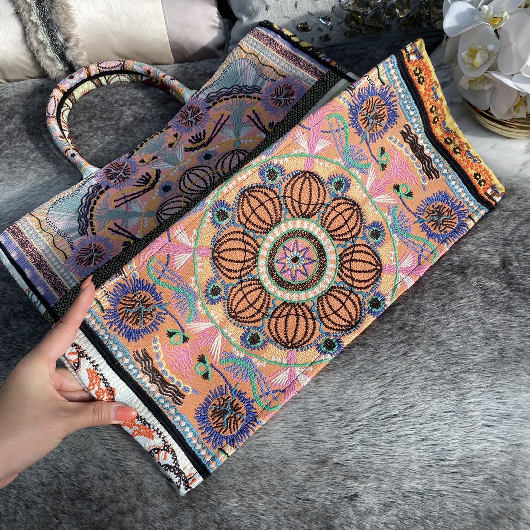 Dior Book Tote-大號41.5cm-多色花朵