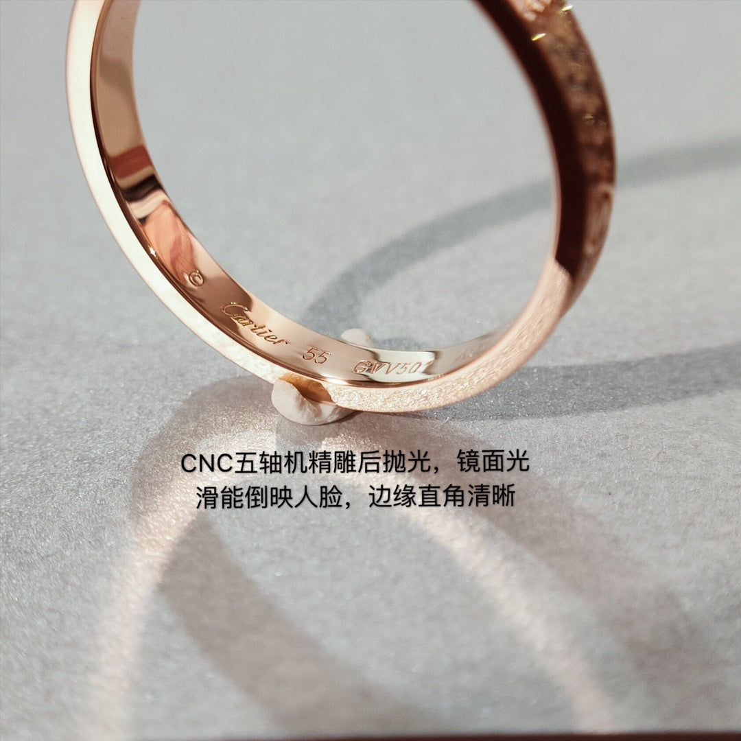 Cartier Love 細版滿天星戒指