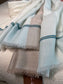 L-Piana-撞色銀絲格紋羊絨披肩-90*200cm