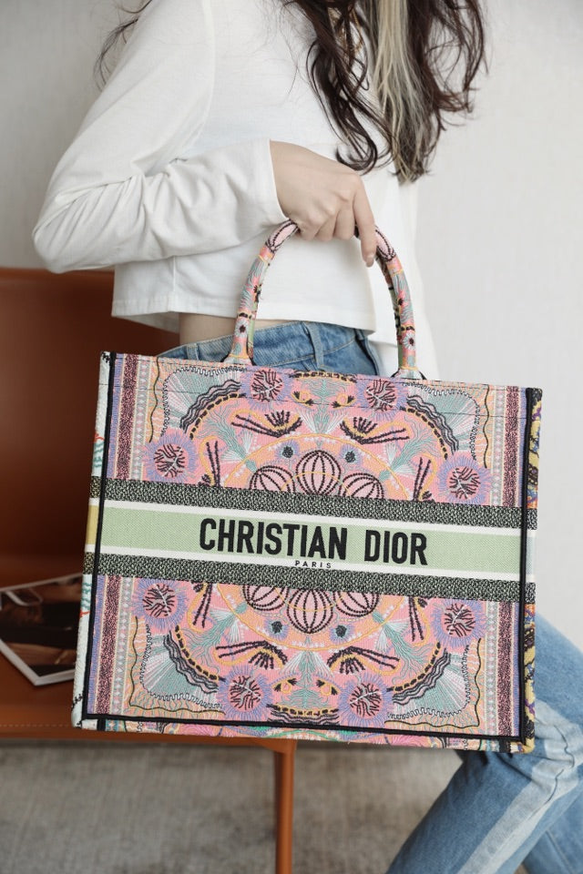 Dior Book Tote-小號36.5cm-多色花朵