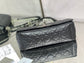 Dior Caro 大號28cm-黑色銀扣小牛皮