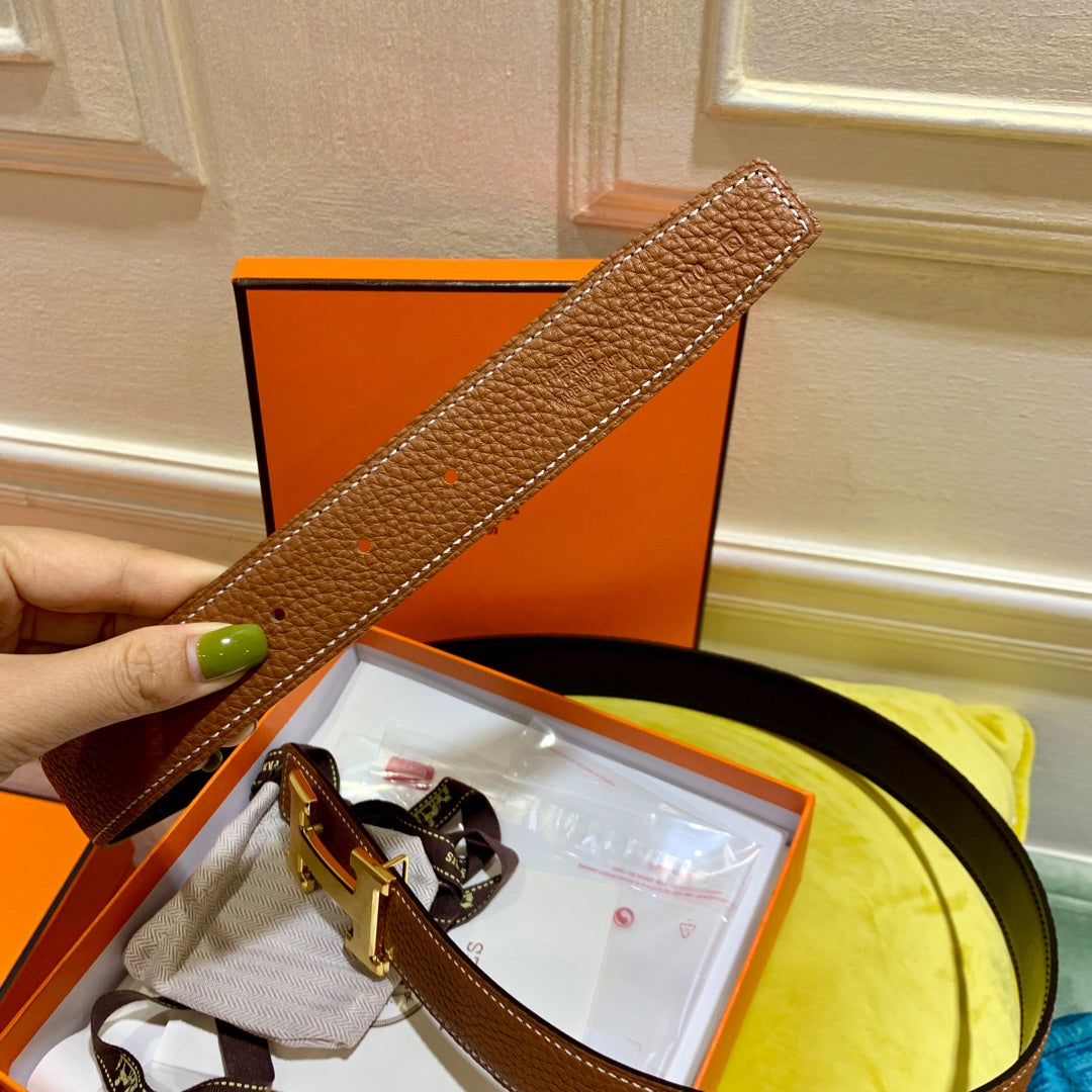 小愛款-咖色皮帶-3.2cm
